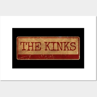 THE KINKS siple text gold  retro, vintage Posters and Art